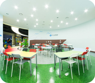 The classroom inside the experience center