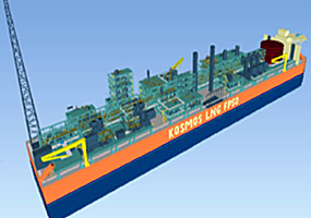 KSMR-applied FLNG ship model