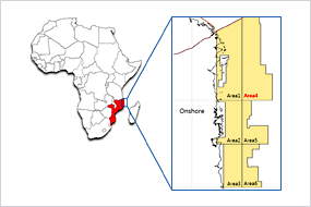 모잠비크 Coral FLNG 프로젝트 위치