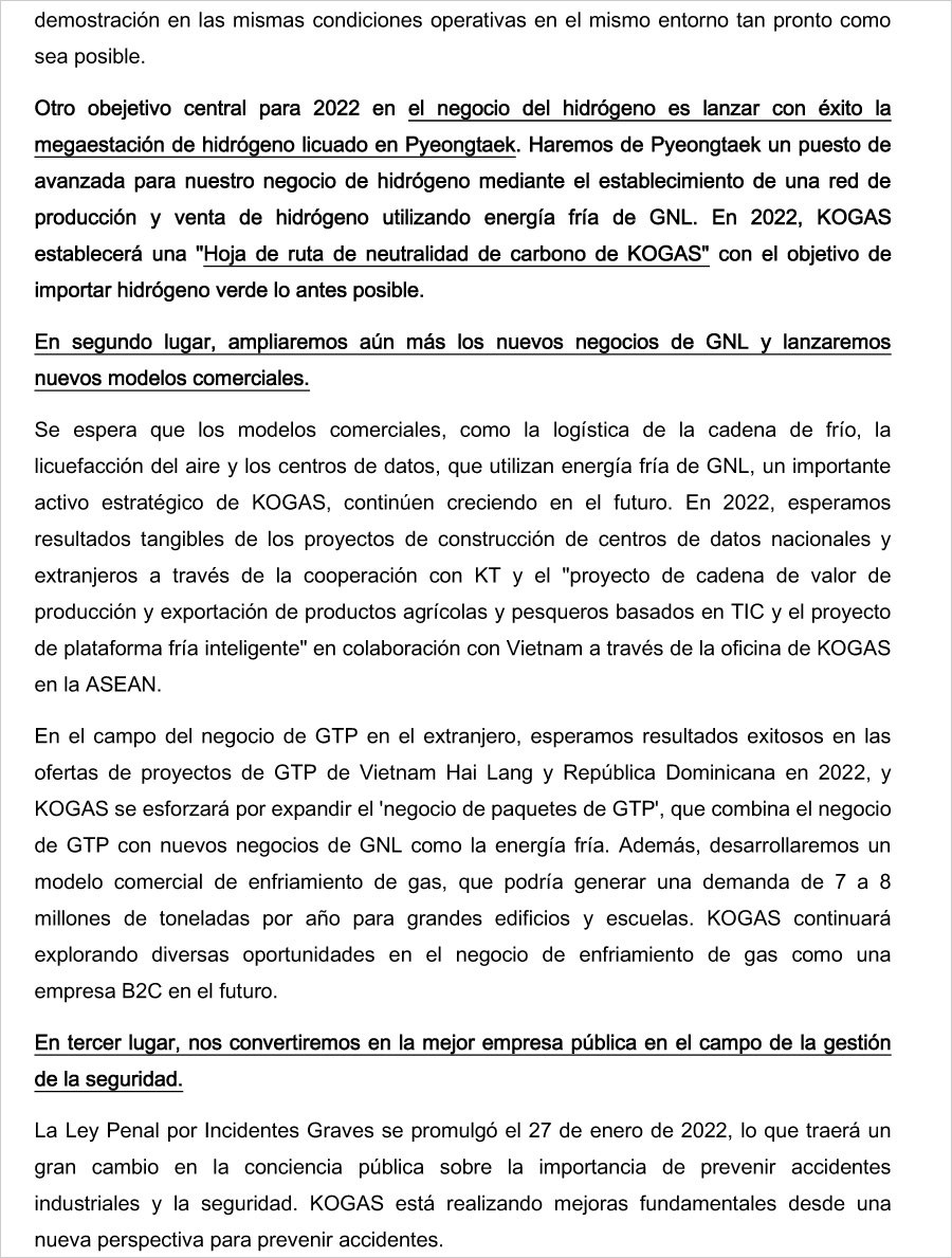2022년 사장님 신년사(스페인어)