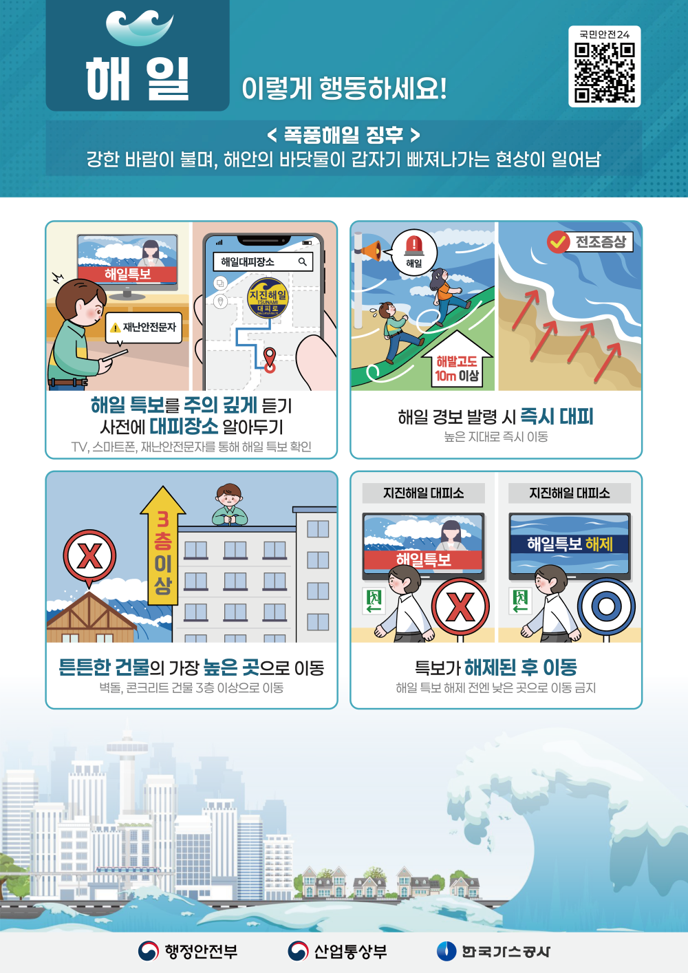 여름철 풍수해 국민행동요령 해일