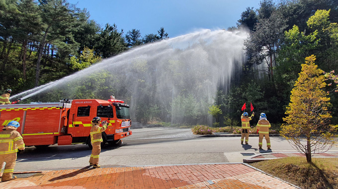 early forest fire extingishing training