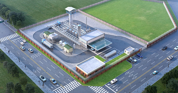 Aerial View of Gwangju Hydrogen Production Base