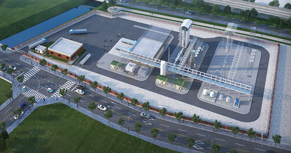 Aerial View of Changwon Hydrogen Production Base